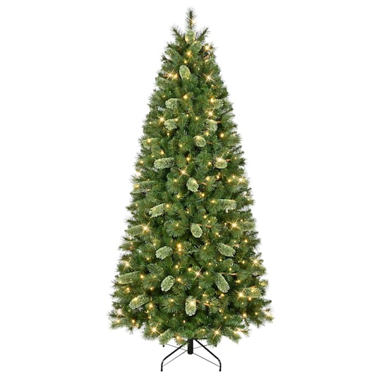 7.5ft. Pre-Lit Teton Pine Artificial Tree, Warm White LED Lights